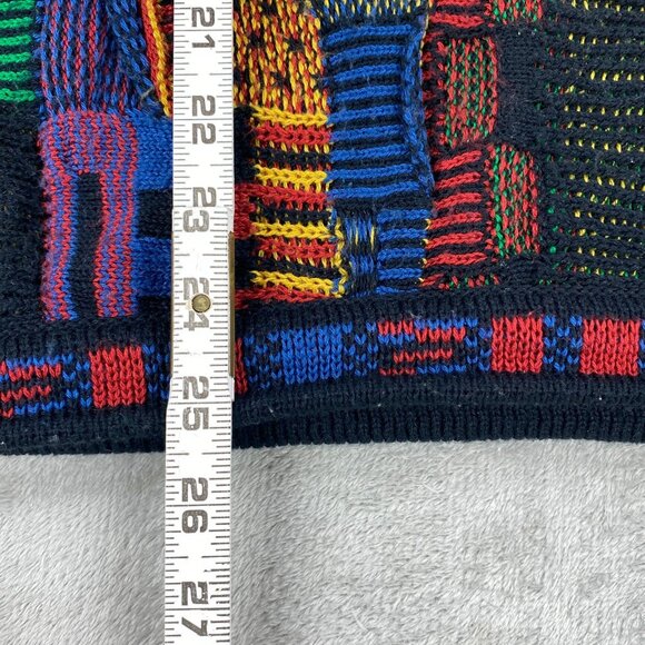 Vintage Kings Images Knit Sweater Mens M Textured Geometric Pullover USA - Picture 4 of 11